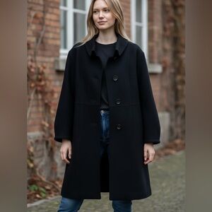 Piazza Sempione Virgin Wool Fur Elegant Pairs Coat